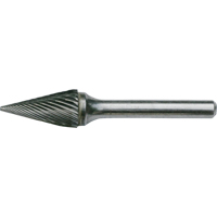 Fraises au carbure solide - Forme conique pointue CLEVELAND, , 1/8" dia., 1/8" Tige, 7/16" Prof. de la coupe GTA Hardware Inc