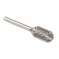 Solid Carbide Burrs - Cylinder Shape with Ball Nose, SC-6, 3/5" Dia., 25.4 mm Depth of Cut GTA Hardware Inc