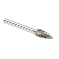 Fraises au carbure solide - Arboriforme avec extr&eacute;mit&eacute; en pointe CLEVELAND, SG-3, 9,53 mm dia., 1/4" Tige GTA Hardware Inc