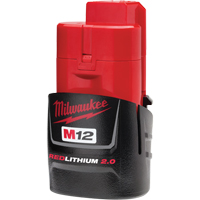 M12 Redlithium 2.0 Battery, Lithium-Ion, 12 V, 2 A GTA Hardware Inc