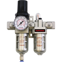 Filtreur/r&eacute;gulateur & lubrificateur compact Airflo (manom&egrave;tre compris), 1/4" NPT GTA Hardware Inc