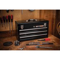 Boîte &agrave; outils portative, 20" la, 3 tiroirs, Noir GTA Hardware Inc