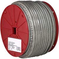 C&acirc;ble m&eacute;tallique, 200' (60,96 m) x 1/4", 1400 lb (0,7 tonnes), Rev&ecirc;tement de vinyle GTA Hardware Inc