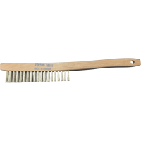Curved-Handle Scratch Brushes, Stainless Steel, 4 x 19 Wire Rows, 14" Long GTA Hardware Inc