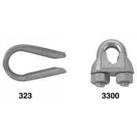 Wire Rope Clips with Thimble Set GTA Hardware Inc