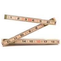 Red End&reg; Rule with Two 6" Slide Rule Extensions, 6' L, Wood, 1/16" Graduations GTA Hardware Inc