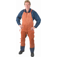 Tablier et jambi&egrave;res en cuir, Salopette &agrave; jambes fendues, 48" lo, Lava Brown GTA Hardware Inc
