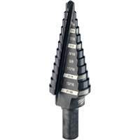 #4 Step Drill Bit, 3/16" - 7/8" , 1/16" Increments, High Speed Steel GTA Hardware Inc