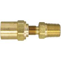 3/8" NPT Reusable Hose Fitting, 11/16" Dia., Brass GTA Hardware Inc