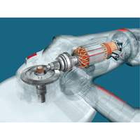 High Performance Large Angle Grinder, 9", 120 V, 15 A, 6500 RPM GTA Hardware Inc
