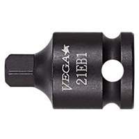 Socket Adapter, Impact, 3/8" Drive, 1/2" Socket, 1.5" L, Pin GTA Hardware Inc