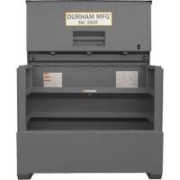 Boîte de rangement pour le chantier, style piano, 60-1/2" la x 34-3/4" p x 49-3/8" h, Gris GTA Hardware Inc