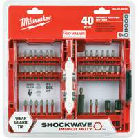 Jeu de 40 embouts de visseuse &agrave; percussion Shockwave Impact-Duty GTA Hardware Inc