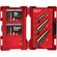 Step Drill Bit Set, 3 Pieces, High Speed Cobalt GTA Hardware Inc