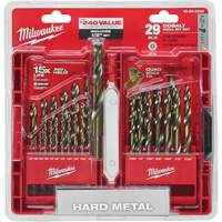 Red Helix Drill Bit Set, 29 Pieces, Cobalt GTA Hardware Inc