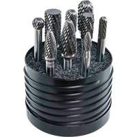 Jeu d'al&eacute;soirs au carbure plein &agrave; double coupe Magnum SET 1 DRILLCO, 8 morcea GTA Hardware Inc