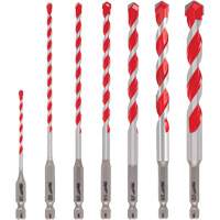 Large Shockwave Hammer Drill Bit Kit, 7 Pieces, Carbide GTA Hardware Inc