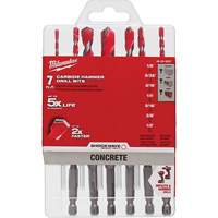 Large Shockwave Hammer Drill Bit Kit, 7 Pieces, Carbide GTA Hardware Inc