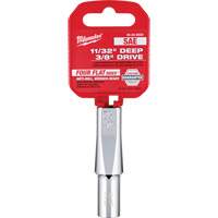 Douille SAE avec c&ocirc;t&eacute;s Four Flats, 11/32", Prise 3/8", 6 pans, Profond GTA Hardware Inc