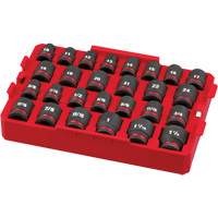 Jeu de douilles profondes 3/8" Shockwave Impact Duty Packout, 27 Mcx, Chocs, Prise de 1/2" GTA Hardware Inc