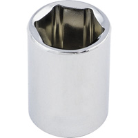 Regular Chrome Socket, 1/2", 3/8" Drive, 6 Points GTA Hardware Inc
