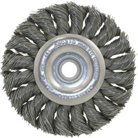 3K114 Unthreaded Knot Twisted Wire Wheel, 3-1/4" Dia., 0.014" Fill, 3/8"-1/2 Arbor GTA Hardware Inc