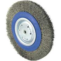 Crimped Wire Wheel Brushes, 8" Dia., 0.014" Fill, 1/2" - 5/8" - 2 Arbor GTA Hardware Inc
