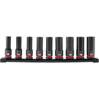 Jeu de douilles m&eacute;triques &agrave; 6 pans Shockwave Impact Duty, 9 Mcx, Chocs, Prise de 1/2", Profond GTA Hardware Inc