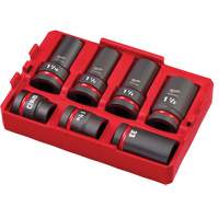Packout Shockwave Impact Duty Metric & SAE Wheel Service Socket Set, 7 Pieces, 1" Drive Size GTA Hardware Inc