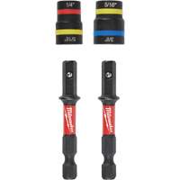 Jeu de tourne-&eacute;crous 2-en-1 Shockwave Impact Duty Quik-Clear, 5/16"/1/4"/3/8" prise, 2-1/2" lo, Magn&eacute;tique GTA Hardware Inc