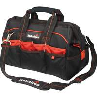 16" Tradesman's Tool Bag, Ballistic Polyester, Black/Red GTA Hardware Inc