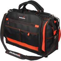 18" Multi-Compartment Tool Carrier, Ballistic Polyester, 50 Pockets, Black/Red GTA Hardware Inc
