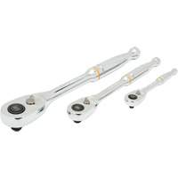Jeu de cl&eacute;s &agrave; cliquet &agrave; t&ecirc;te en larme &agrave; d&eacute;clenchement rapide &agrave; 90 dents GTA Hardware Inc