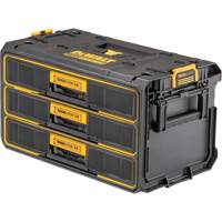 ToughSystem&reg; 2.0 Three-Drawer Unit, 21-4/5" x 12-3/10" x 12-3/5", Black/Yellow GTA Hardware Inc