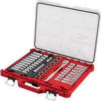 Jeu de cliquets et rochets avec organisateur &agrave; profil bas PACKOUT, 47 Mcx, Prise de 1/2", Profond GTA Hardware Inc