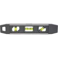 Torpedo Level, 9" L, Aluminum, 3 Vials, Magnetic GTA Hardware Inc