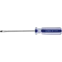 Blue Transparent Striped Slotted Screwdriver, 3/16" Tip, Round, Plastic Handle GTA Hardware Inc