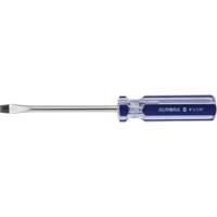 Blue Transparent Striped Slotted Screwdriver, 1/4" Tip, Round, Plastic Handle GTA Hardware Inc