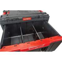 Arx&reg; Single Drawer Toolbox, 11-1/5" W x 18-3/10" D x 9-1/10" H, Black/Red GTA Hardware Inc