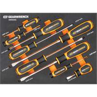Slotted Dual Material Screwdriver Set in Foam Storage Tray, 9 Pcs. GTA Hardware Inc