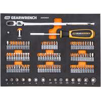 Jeu d'outils &agrave; t&ecirc;te &eacute;troite pour m&eacute;canicien dans un plateau de rangement en mousse GTA Hardware Inc