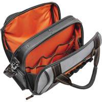 Sac ouvert de 14" pour outils d'ouvrier, Polyester, 32 pochettes, Noir/Gris GTA Hardware Inc