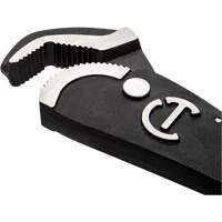 Cl&eacute; bimat&eacute;riau auto-ajustable pour tuyau, Cap des m&acirc;choires 1-1/2", Longueur 12", Fini Oxyde noir, Prise Coussin&eacute;e GTA Hardware Inc