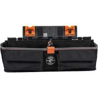 Module pour grande poche avec crochet en S Bucket Work Centre, Nylon, 3 pochettes, Noir/Orange GTA Hardware Inc