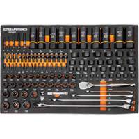 Jeu d'outils de m&eacute;canicien dans des plateaux modulaires en mousse avec conteneur de rangement, 247 morceaux GTA Hardware Inc