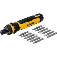 Jeu de tournevis sans fil de 14 morceaux avec commande FLEXDRIVE, 4 V, 44 lb-po/5 Nm couple max. GTA Hardware Inc
