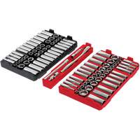Jeu de cliquets et douilles m&eacute;triques/SAE avec organisateur PACKOUT &agrave; profil bas, 98 Mcx, Prise de 3/8" GTA Hardware Inc