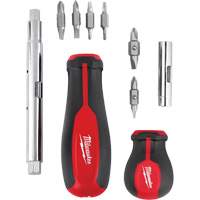 11-in-1 Multi-Bit Screwdriver & 6-in-1 Stubby Multi-Bit Screwdriver Set, 3"/9-4/5" L, Cushion Grip Handle GTA Hardware Inc