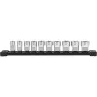 Douilles m&eacute;triques avec c&ocirc;t&eacute;s Four Flat, 10 Mcx, Prise de 3/8" GTA Hardware Inc
