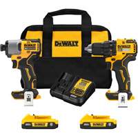 Ensemble de tournevis &agrave; chocs & tournevis/perceuse sans fil et sans balai, Lithium-ion, 20 V GTA Hardware Inc